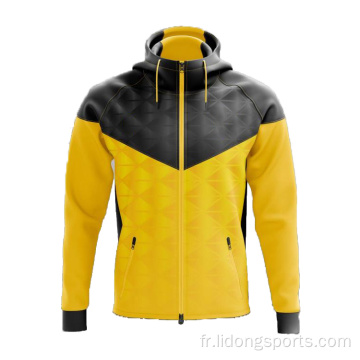 Fashion OEM sur mesure Hoodie Plus Taille Taille Hommes Zipper Sport Veste Athletic Jacket Sweatshirts